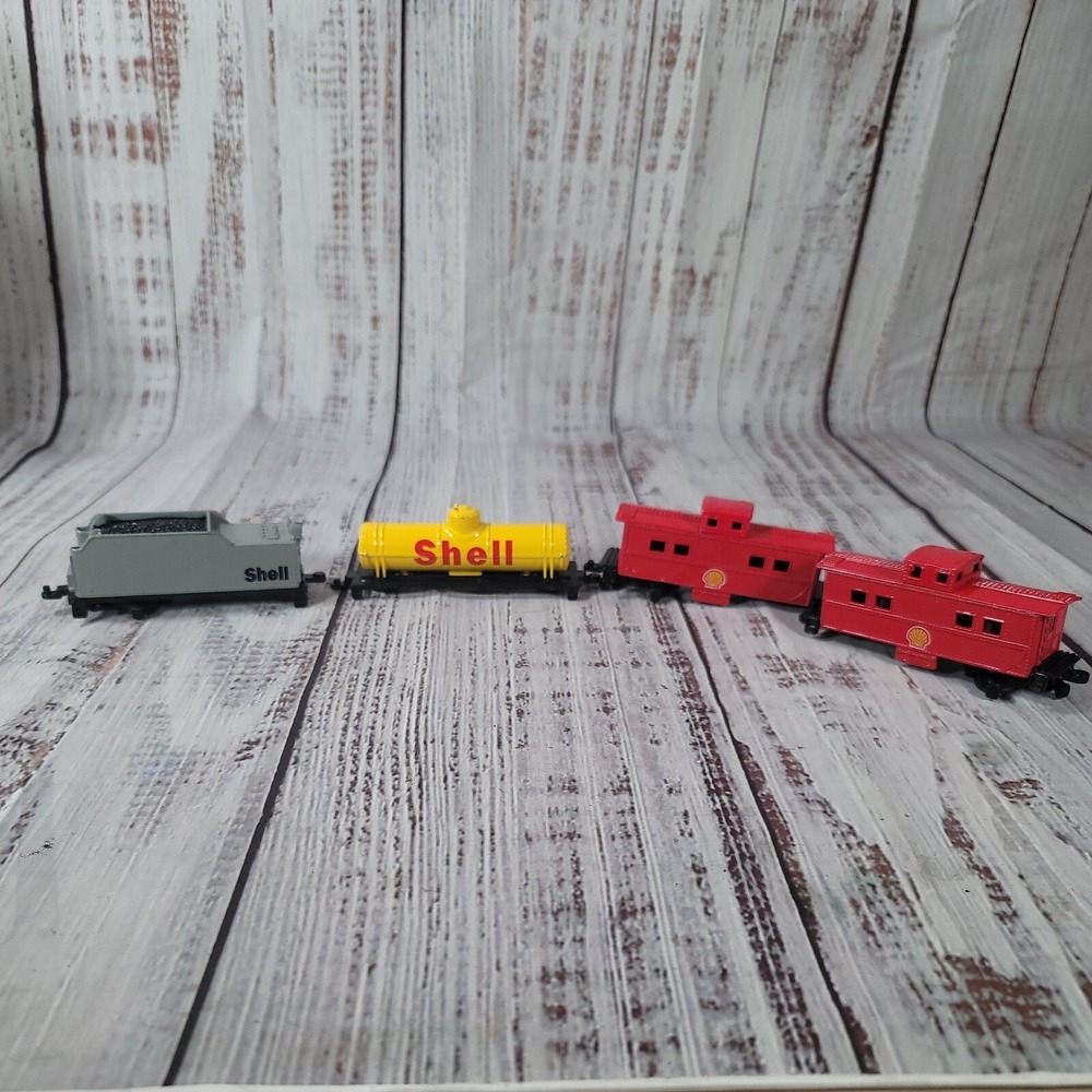 Shell Gas Promo Train Set 1995 Fletcher Barnhardt &‎ White N Scale 4 Piece Set